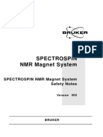 SPECTROSPIN NMR Magnet System Safety Notes