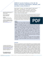 Covid 19 Vaccine Hesitancy in The Uk The Oxford Coronavirus Explanations Attitudes and Narratives Survey Oceans II