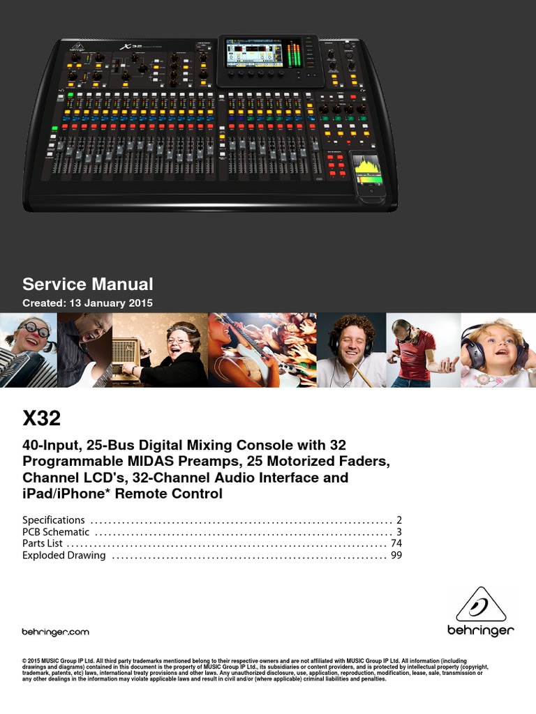 Behringer x32 Service Manual PDF Intellectual Property