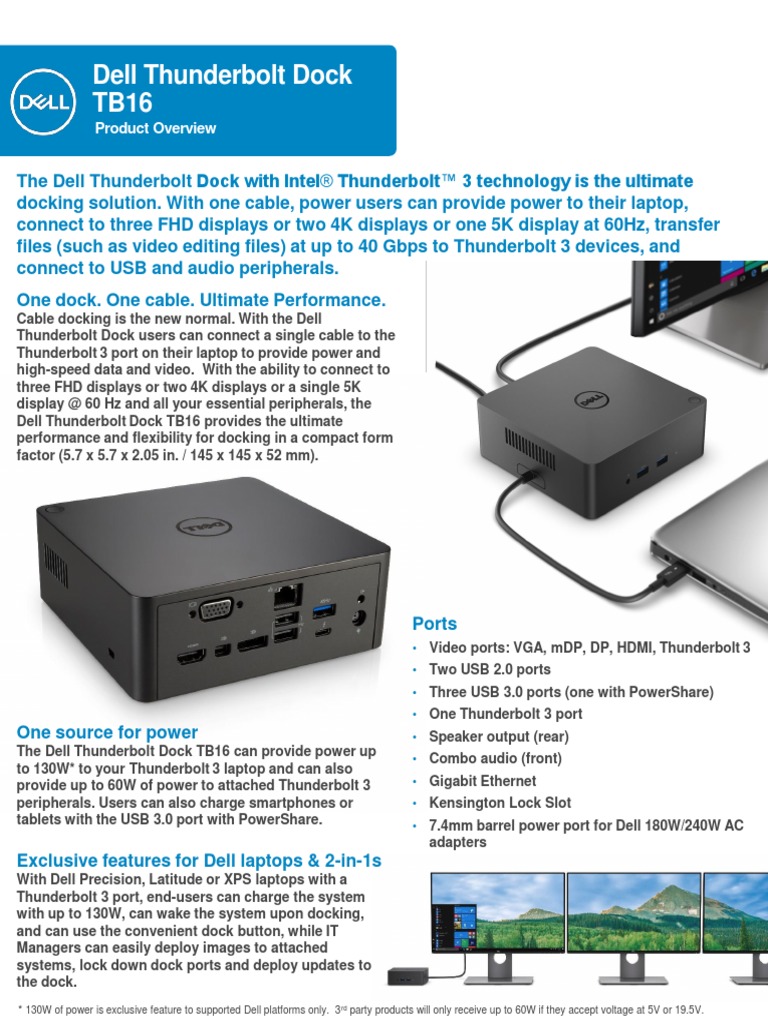 DELL TB16 Thunderbolt ドック 7台セット Dell TB16 Thunderbolt Dock - featuregalaxy.com