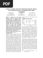 Novel Control Strategy For Single-Phase Single-Stage Photovoltaic Converter Using MPPT Algorithm