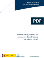 Normativa Aplicable a Las Aeronaves de Estructura Ultraligera (ULM)