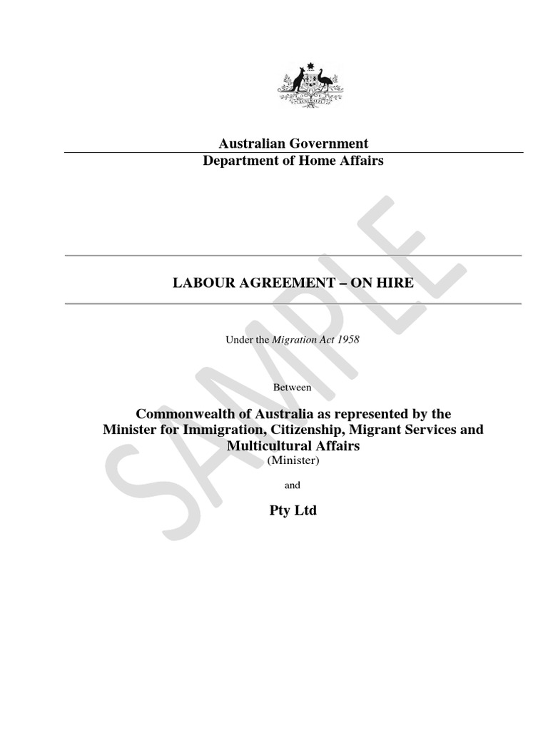 Labour Agreement Template On Hire Industry PDF Mediation Indemnity