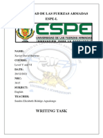 Universidad de Las Fuerzas Armadas Espe-L: Writing Task