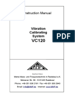 Instruction Manual: Vibration Calibrating System