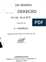 Kant Immanuel Principios Metafisicos Del Derecho 1873