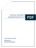 JUDICIAL REVIEW OF ADMIN ACTION - Report
