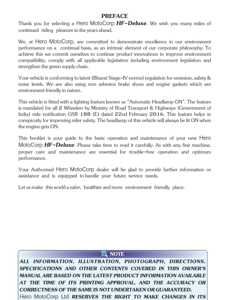 HF Deluxe (Aaht) (Dec 2018) PDF Clutch Brake