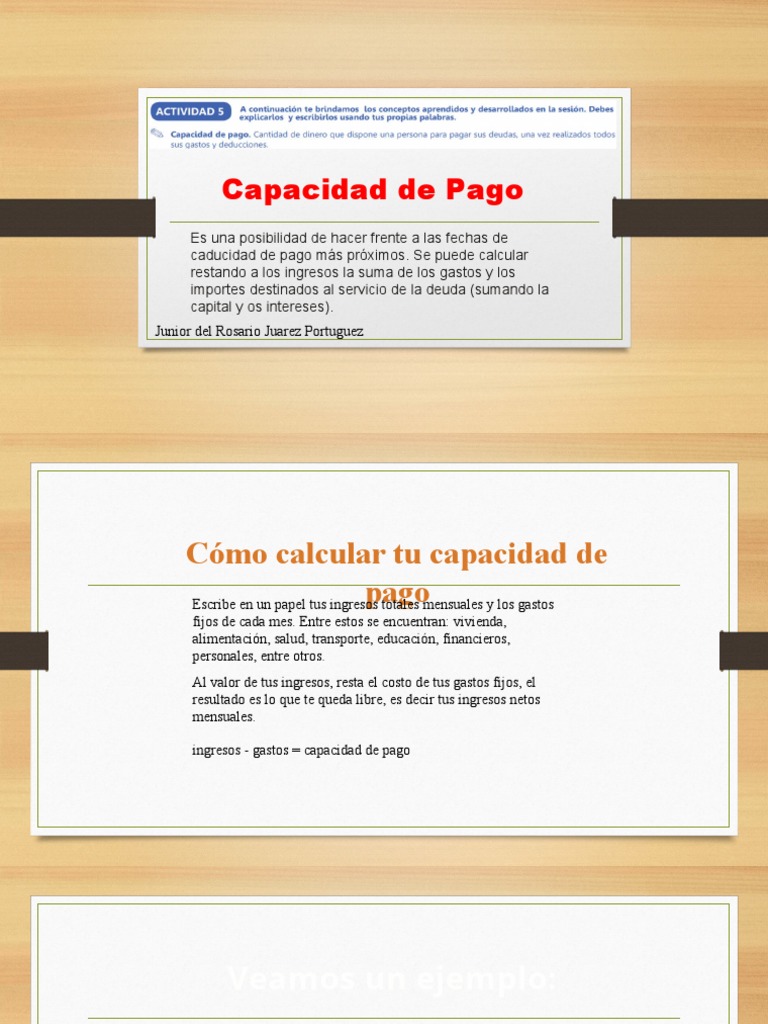 Capacidad de Pago | PDF