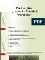 Pre-Calculus Quarter 1 - Module 2: "Parabolas"
