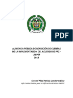 Rendicion de Cuentas Unipep 2018