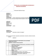 Justificación Técnica de La No Generación de Residuos O Desechos Peligrosos