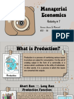 Managerial Economics: Activity # 7