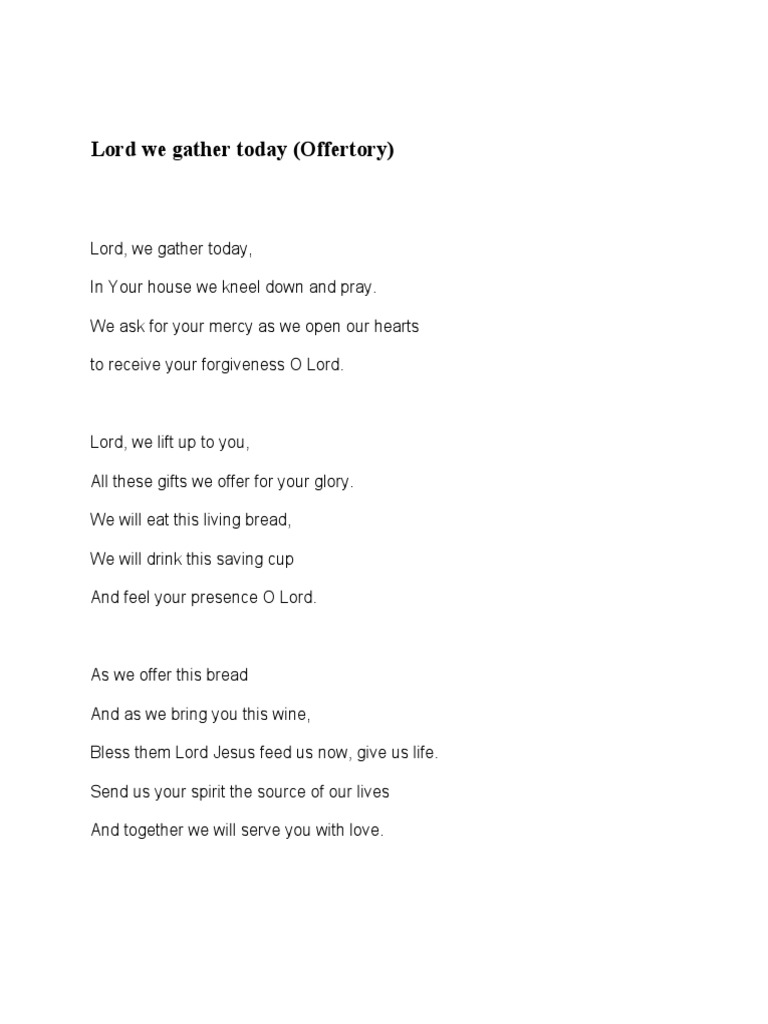 Offertory and Communion Hymns Collection | PDF | Religious Belief And ...