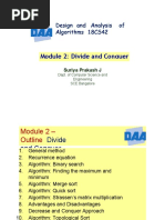 Module 2: Divide and Conquer: Design and Analysis of Algorithms 18CS42