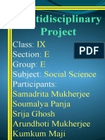 Multidisciplinary Project: Class: Section: Group: Subject: Participants