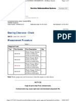 Bearing Clearance - Check Measurement Procedure: Shutdown SIS Previous Screen