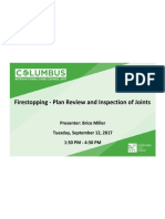 Firestopping Plan Review and Inspection of Joints