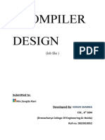 Compiler Design: (Lab File)
