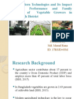 Use of Modern Technologies and Its Impact On Farm Performance and Family Livelihood of Vegetable Growers in Mymensingh District