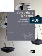 Vocabulaire Juridique by Gérard Cornu