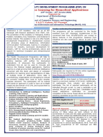 AI and Machine Learning For Biomedical Applications: Online Faculty Development Programme (FDP) On