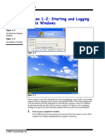 Lesson 1-2: Starting and Logging On To Windows