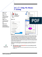 Lesson 1-7: Using The Mouse: Right-Clicking: Microsoft Windows XP