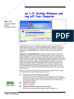 Lesson 1-9: Exiting Windows and Turning Off Your Computer