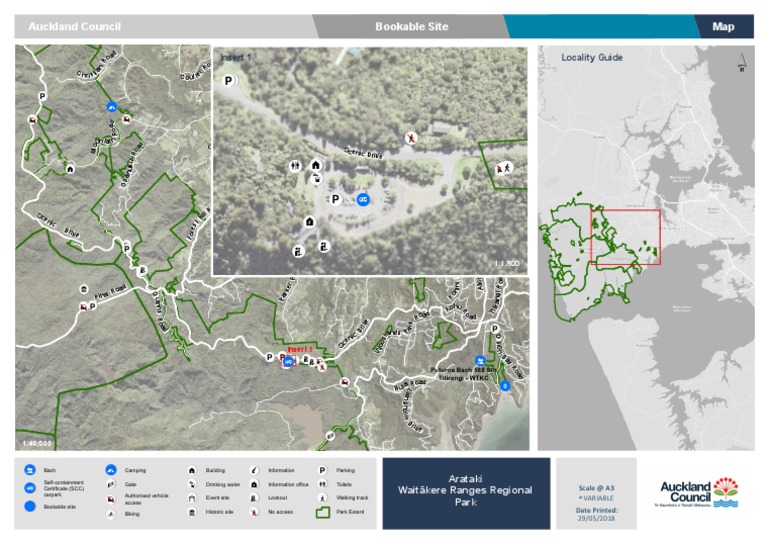 Map Arataki Waitakere Ranges Regional Park | PDF