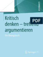 Kritisch Denken - Treffend Argumentieren Ein Übungsbuch by Paul Walter, Petra Wenzl