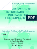 Standardization of Hydrostatic Test Intervals For Fire Extinguishers