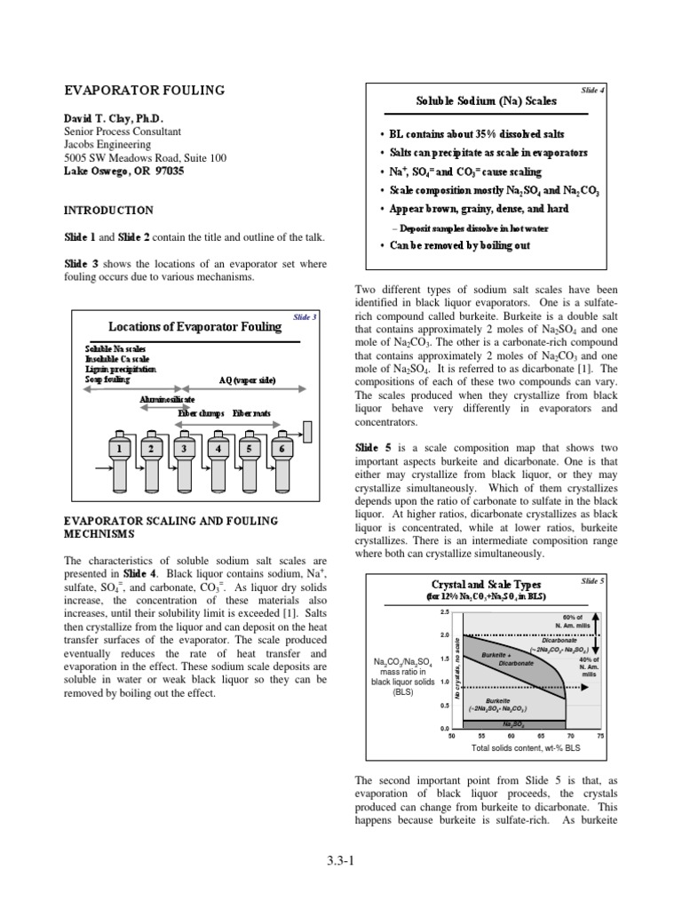 33 Evaporator Fouling PDF Crystallization Sodium Carbonate