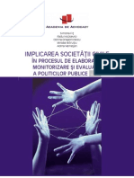 5334 Implicarea Societatii Civile in Elaborare Monitorizare Evaluare Politici Publice