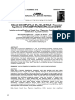 Jurnal: Isolasi Dan Amplifikasi Dna Keladi Tikus (Thyponium