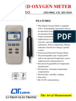 Dissolved Oxygen Meter: Model: YK-22DO