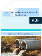 UNIT IV-Reclamation & Reuse of Wastewater
