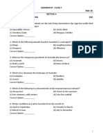 Geography - Class 7 TIME: 2 Hrs MM: 80 Section A Multiple Choice Questions