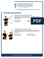 Shoulder Wand Exercises: For More Information, Visit (Physical Therapy Tab)