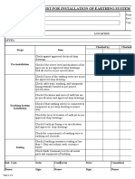 Inspection Checklist For Installation of Earthing System 1 PDF Free