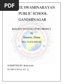 Biology Investigatory Project