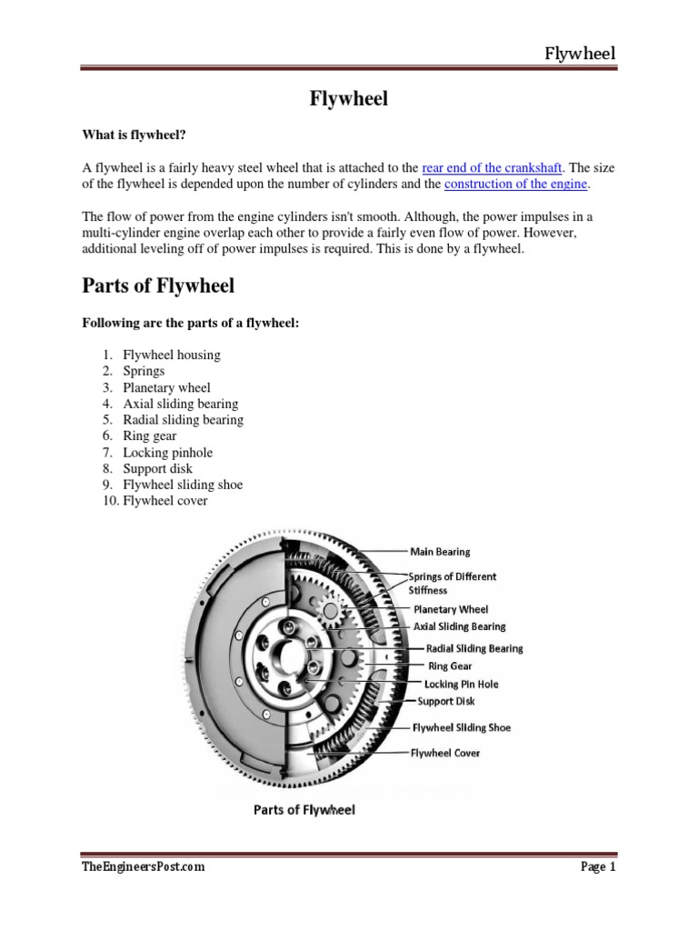 What Is Flywheel? PDF Clutch Engines