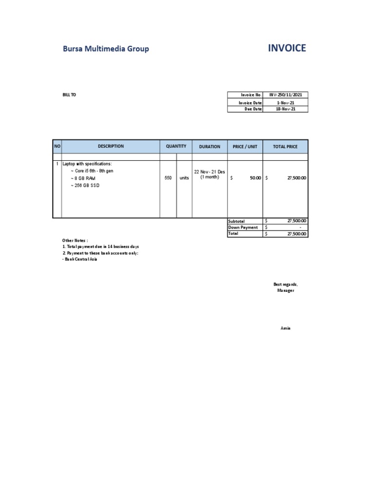 Invoice Example | PDF