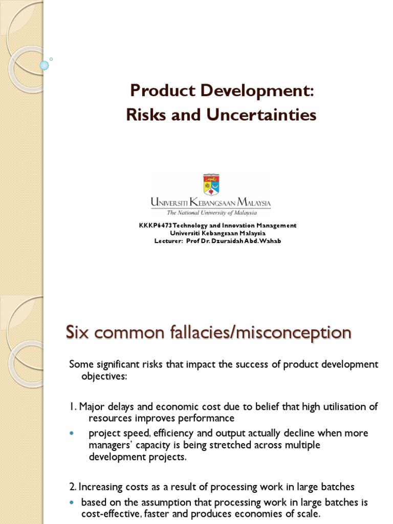 Product Development Risks Explained | PDF | Risk | Innovation