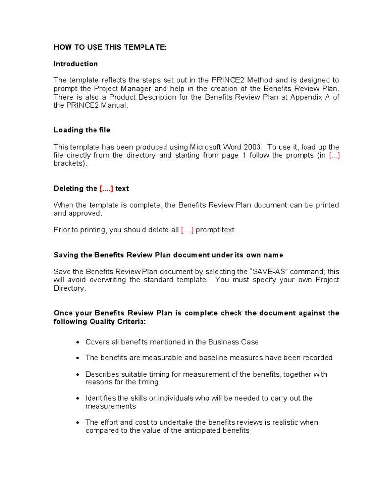 Benefits Review Plan Pdf Computer File Software Development