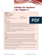 Notes On Activities For Teachers/ Technicians For Chapter 2: Activity 2.1