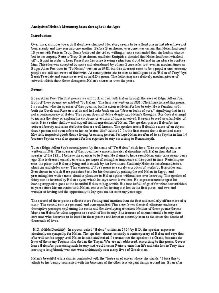 Analysis of Helen | PDF | Creativity | Computer Standards