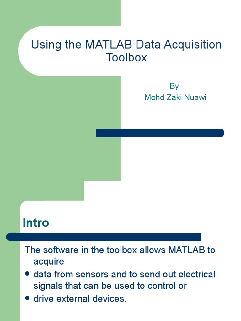 Using The MATLAB Data Acquisition | PDF | Data Acquisition | Fast ...