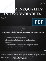 Linear Inequality in Two Variables