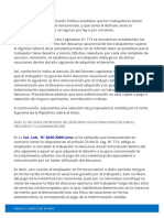 Derecho a descanso vacacional y pago de indemnización